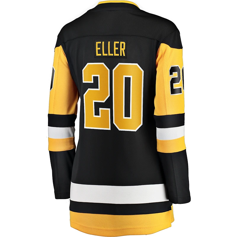 Women's Fanatics Lars Eller Black Pittsburgh Penguins Home Breakaway Player Jersey