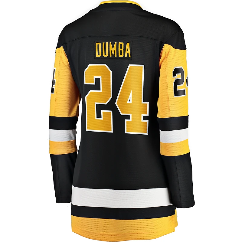 Maillot Matt Dumba noir pour femmes, équipe de Pittsburgh, à domicile, Breakaway