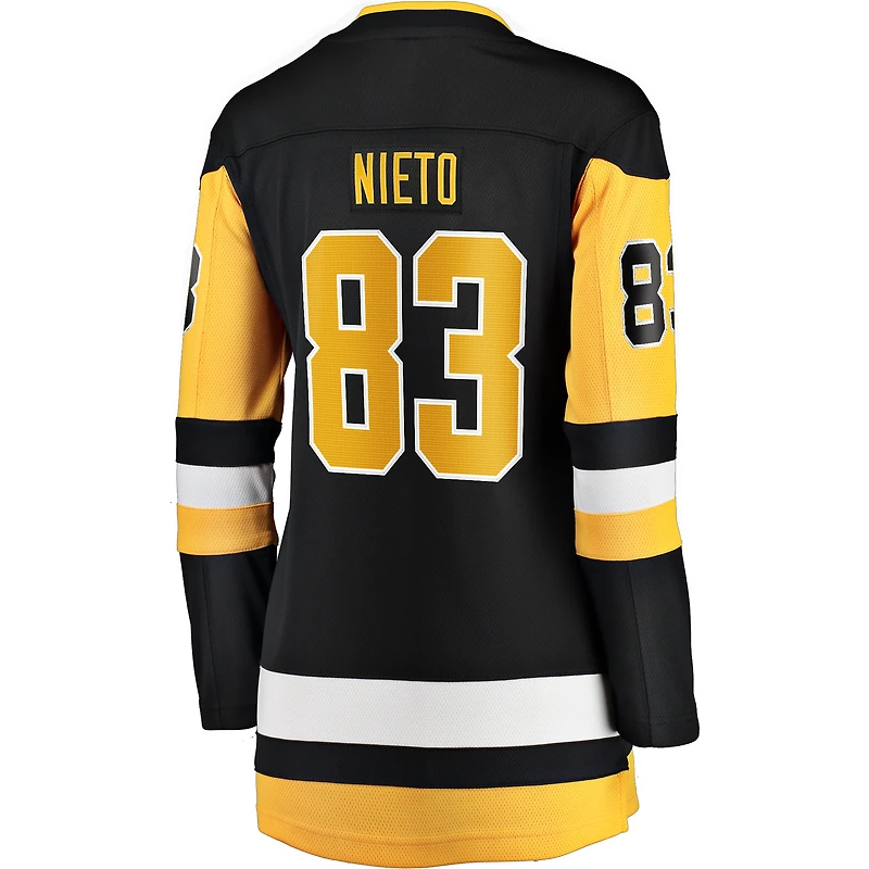 Women's Fanatics Matt Nieto Black Pittsburgh Penguins Home Breakaway Player Jersey