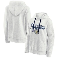 Sweat à capuche matelassé True Classics Oatmeal Pittsburgh Penguins Fanatics pour femmes