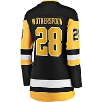 Women's Fanatics Parker Wotherspoon Black Pittsburgh Penguins Home Breakaway Jersey