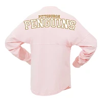 T-shirt à manches longues en jersey rose Fanatics Pittsburgh Penguins Spirit pour femmes