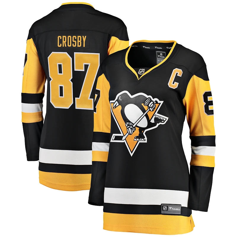Women's Fanatics Sidney Crosby Black Pittsburgh Penguins Home Breakaway Jersey