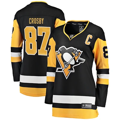 Women's Fanatics Sidney Crosby Black Pittsburgh Penguins Home Breakaway Jersey