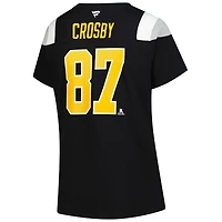 Women's Fanatics Sidney Crosby Black Pittsburgh Penguins Plus Name & Number Scoop Neck T-Shirt