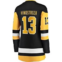 Maillot de joueur échappé à domicile Fanatics Vinnie Hinostroza des Penguins Pittsburgh, noir, pour femmes