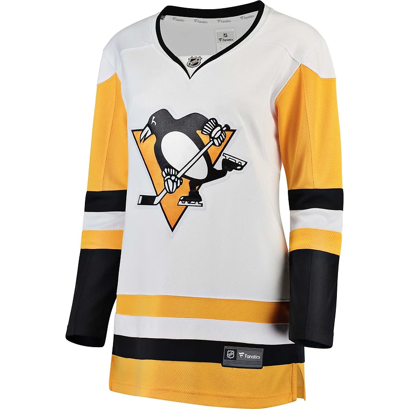 Maillot Breakaway extérieur blanc des Penguins de Pittsburgh Fanatics pour femmes