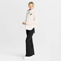 Pull à demi-boutons en sherpa Rush blanc Pittsburgh Penguins pour femme (Fanatics)