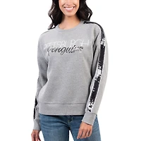 Sweat-shirt gris G-III 4Her par Carl Banks pour femmes, Penalty Box des Penguins de Pittsburgh