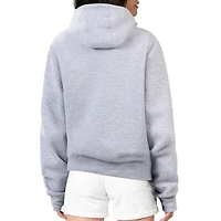 Sweat à capuche en polaire imprimé animalier et cœur G-III 4Her pour femme par Carl Banks, gris chiné, avec les Penguins de Pittsburgh.
