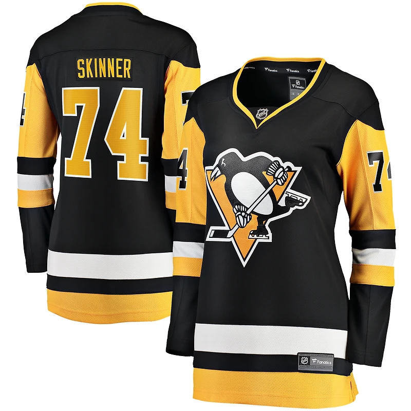 Women's Indiana Stuart Skinner Black Pittsburgh Penguins Home Breakaway Jersey