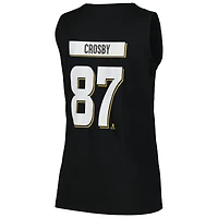 Débardeur noir pour femmes Levelwear Sidney Crosby Pittsburgh Penguins Macy Player Name & Number