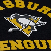 Women's Mitchell & Ness  Black Pittsburgh Penguins Crewneck Sweatshirt