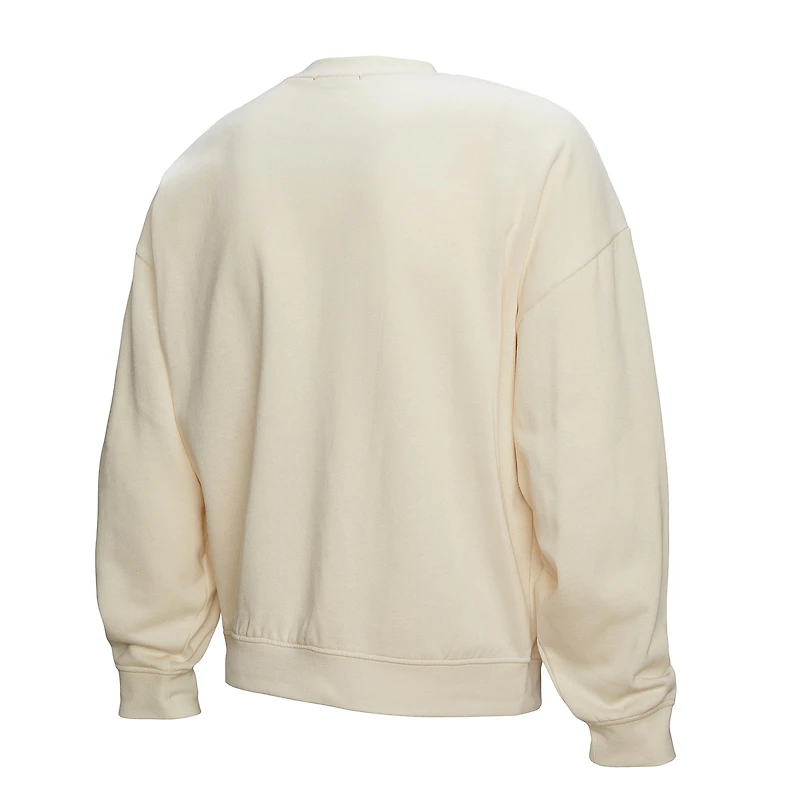 Sweat-shirt à capuche pour femme Mitchell & Ness Cream Pittsburgh Penguins Logo 3.0