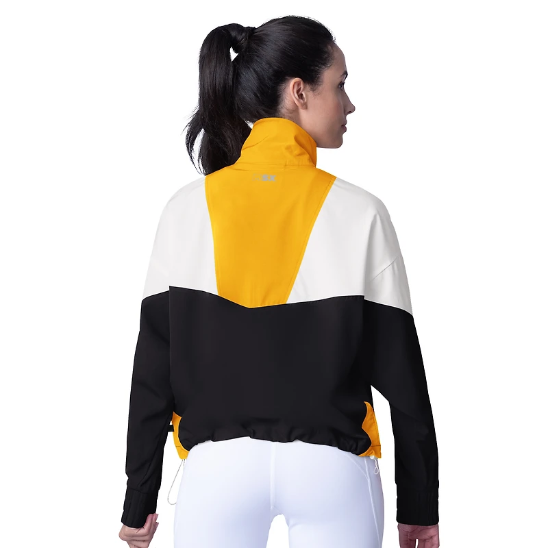 Veste zippée Tessa noire/dorée pour femme MSX by Michael Strahan des Penguins de Pittsburgh