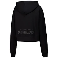 Women's Pro Standard  Black Pittsburgh Penguins Jewels Cropped Pullover Hoodie