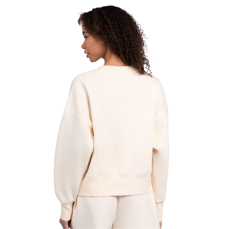 Women's Starter Cream Pittsburgh Penguins Boxy Cropped Sweatshirt