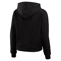 Sweat à capuche en tricot gaufré noir WEAR by Erin Andrews pour femme