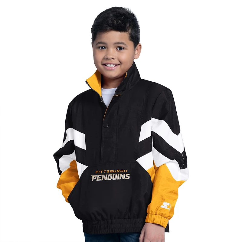 Youth Starter Black Pittsburgh Penguins Prospect Half-Zip Pullover Top