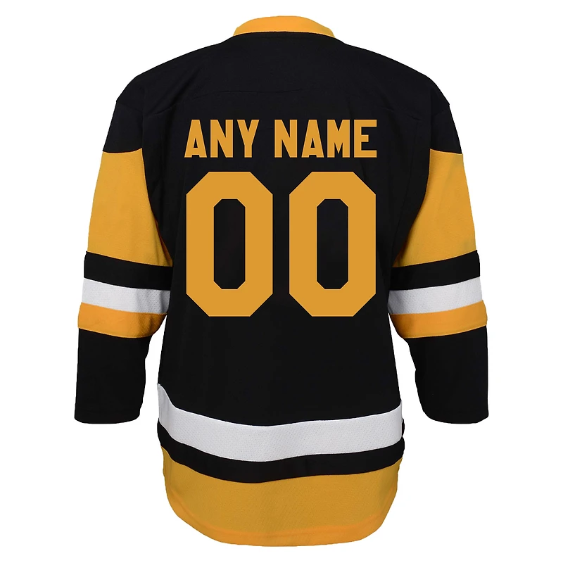 Youth Black Pittsburgh Penguins 2020/21 Domicile - Réplique de maillot personnalisé