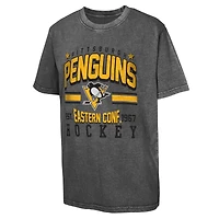 T-shirt court noir pour jeunes des Penguins de Pittsburgh