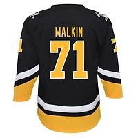 Maillot de joueur réplique alternative des Penguins Pittsburgh noirs Evgeni Malkin pour jeunes 2021/22