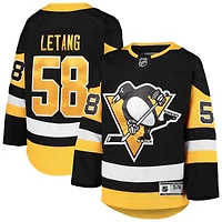 Maillot de joueur premier ministre des Penguins Pittsburgh, Kris Letang, noir, pour jeune