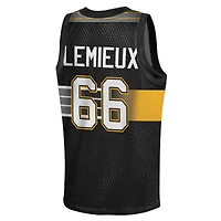 Youth Mitchell & Ness Mario Lemieux Black Pittsburgh Penguins Maxxed Out Fashion Basketball Jersey