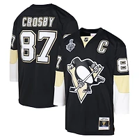 Maillot de joueur la ligne bleue 2008 des Penguins Pittsburgh, noir, Mitchell & Ness, Sidney Crosby, pour jeunes