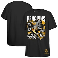 T-shirt graphique noir pour jeunes Mitchell & Ness Sidney Crosby des Penguins de Pittsburgh Photo Reel