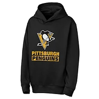 Sweat à capuche noir Youth Outerstuff Pittsburgh Penguins Back to Basics