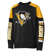 Sweat-shirt ras du cou noir Youth Outerstuff Sidney Crosby, meilleur défenseur des Penguins de Pittsburgh, avec nom et numéro