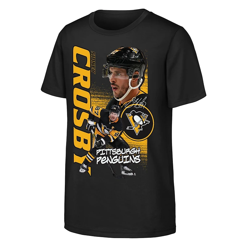 Youth Outerstuff Sidney Crosby Black Pittsburgh Penguins Playmaker T-Shirt