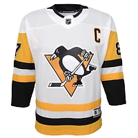 Youth Outerstuff Sidney Crosby White Pittsburgh Penguins Away Captain's Patch Jersey