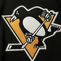 Chandail à capuchon avec nom et numéro encolure en V pour jeune des Penguins de Pittsburgh noirs Sidney Crosby
