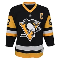 Youth Sidney Crosby Black Pittsburgh Penguins Captain Patch Home Replica Player Jersey