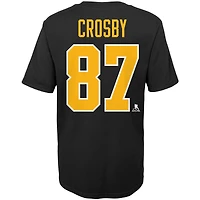 Youth Sidney Crosby Black Pittsburgh Penguins Player Name & Number - T-Shirt