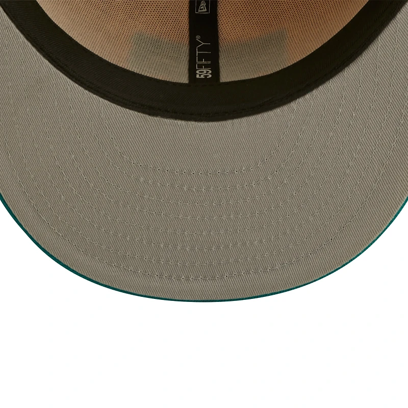 Men's New Era Natural/Teal Pittsburgh Pirates Mango Forest 59FIFTY fitted hat