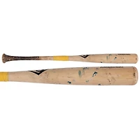 Adam Frazier, batte de baseball des Pirates de Pittsburgh, Tan Louisville Slugger, utilisée lors du match contre les Guardians de Cleveland, le 19 avril 2025