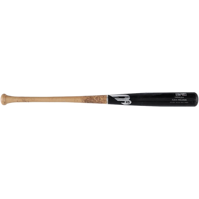 Alika Williams Pittsburgh Pirates Game-Used Black B45 Broken Bat vs. San Francisco Giants on April 27, 2024