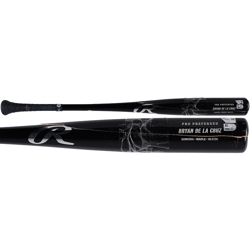 Bryan De La Cruz Pittsburgh Pirates Game-Used Black Rawlings Broken Bat vs. Arizona Diamondbacks on August 2, 2024