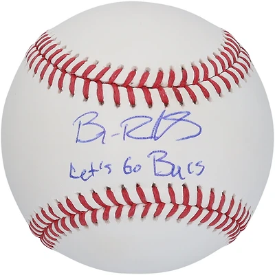 Baseball autographié par Bryan Reynolds des Pirates de Pittsburgh avec l'inscription « Let's Go Bucs »
