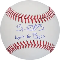 Baseball autographié par Bryan Reynolds des Pirates de Pittsburgh avec l'inscription « Let's Go Bucs »