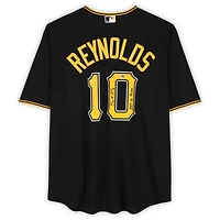 Bryan Reynolds Pittsburgh Pirates Autographed Black Nike Replica Jersey with "Let's Go Bucs!" Inscription
