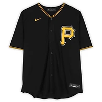 Bryan Reynolds Pittsburgh Pirates Autographed Black Nike Replica Jersey with "Let's Go Bucs!" Inscription