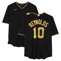 Bryan Reynolds Pittsburgh Pirates Autographed Black Nike Replica Jersey with "Let's Go Bucs!" Inscription