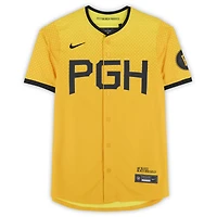 Maillot Nike City Connect Limited doré autographié par Bryan Reynolds des Pirates de Pittsburgh
