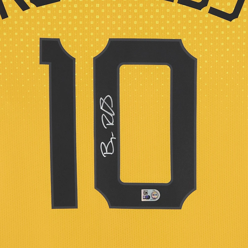 Bryan Reynolds Pittsburgh Pirates Autographed Gold Nike City Connect Limited Jersey