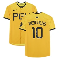 Bryan Reynolds Pittsburgh Pirates Autographed Gold Nike City Connect Limited Jersey