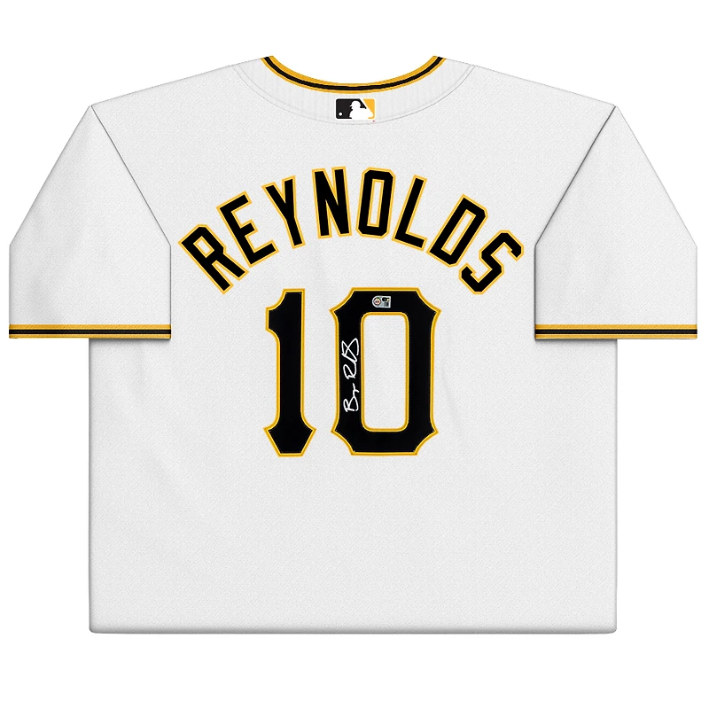 Maillot réplique blanc Nike autographié de Bryan Reynolds, des Pirates de Pittsburgh